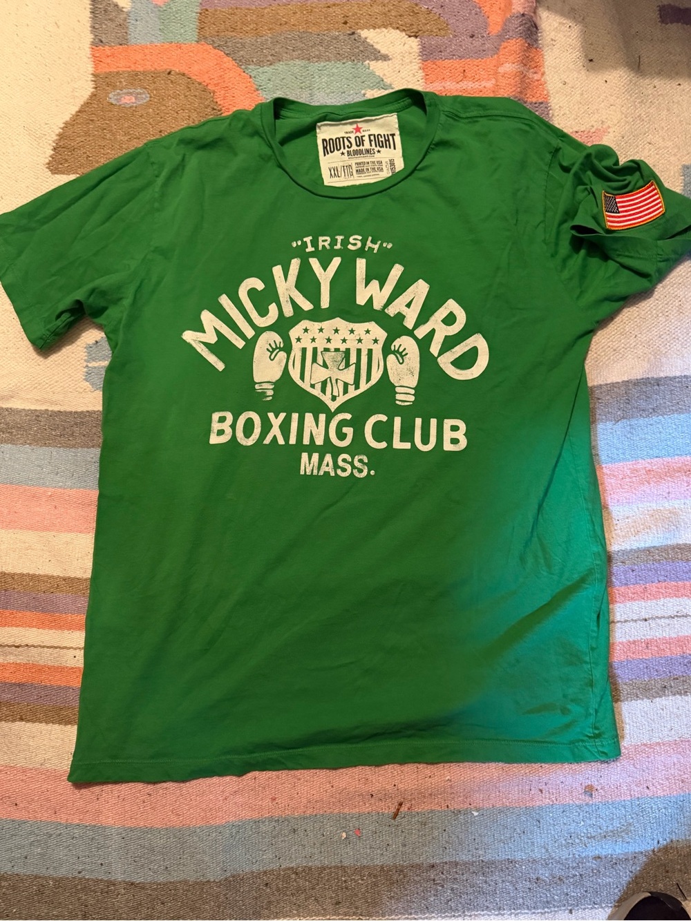 Roots Of Fight Bloodlines Irish Micky Ward Short Sleeve Boxing Made in USA
